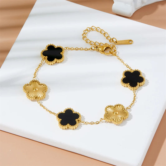 Luxury Five Leaf Flower Bracelets